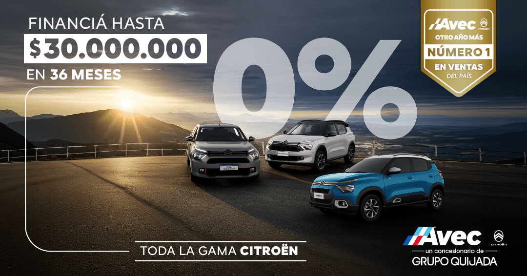 Gama Citroën - Financiación de hasta $30.000.000 en toda la gama. Grupo Quijada